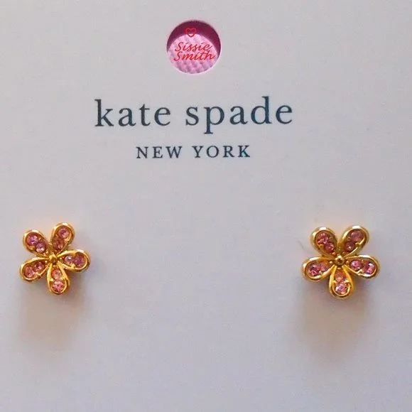 ♠️ Kate Spade ♠️️ Gleaming Peach Gardenia Flower Studs - Picture 3 of 7